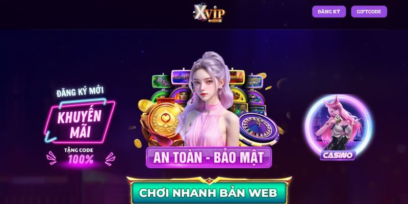 Giao diện tím, neon cực đẹp chỉ có tại nhà cái uy tín XVIP.
